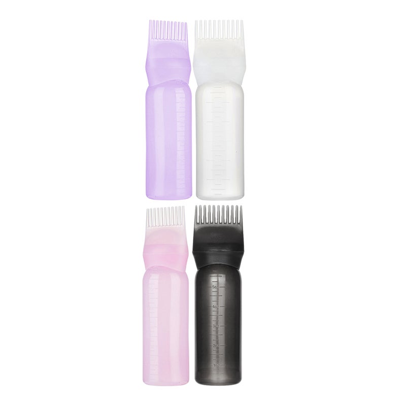 8 pcs Hair Dyeing Bottles Hair Salon Hair Dying Bottles with Root Comb Applicators Barbershop Hair Dye Bottles - Image 2
