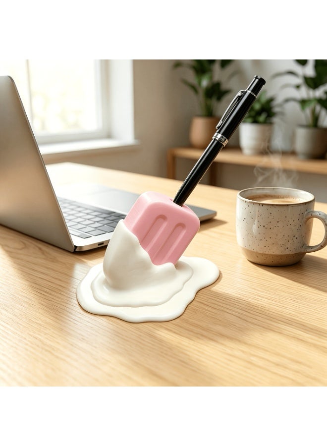 Melting Popsicle Pen Holder, Novelty Desk Organizer for Office Home School - Image 3