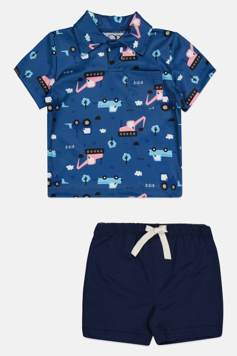 Ocean Pacific Toddlers Boy 2 Pieces Graphic Print T-Shirt And Shorts Set, Multicolor - Image 1