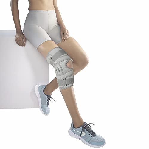 Vissco OA Knee Brace - Open Type, Offloads the Pressure on the Knee - (Left) Grey - Medium - Image 1