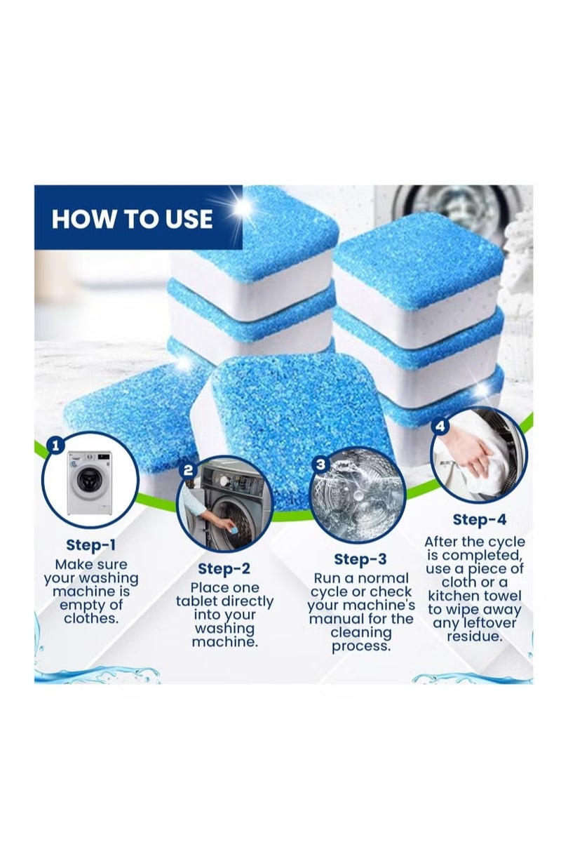 24PCS Washing Machine Cleaner | Washing Machine Cleaning Tablets for Top Load and Front Loader Washer | Descaler for  Washers - Image 3
