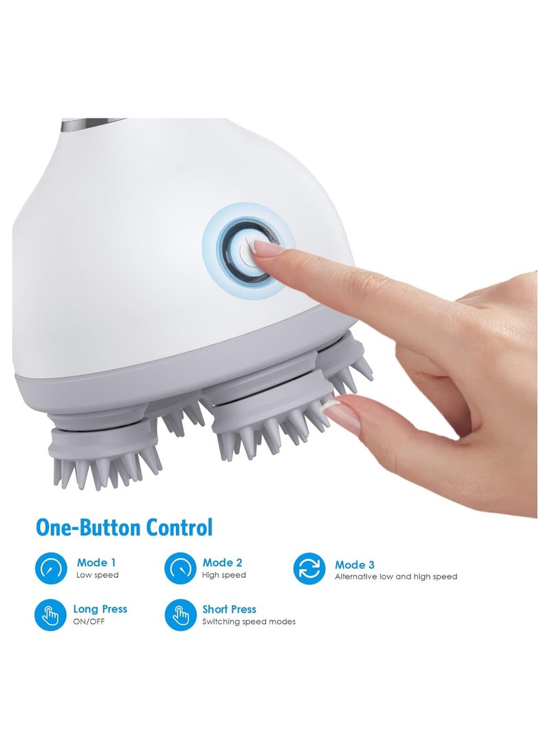 general Newest Electric Hair Scalp Massager Portable Head Massager with Kneading 128 Massage Nodes Head Scratcher Massager for Stress Relax Hair Growth and Deep Clean Ideal Gifts for Women Men - Image 3