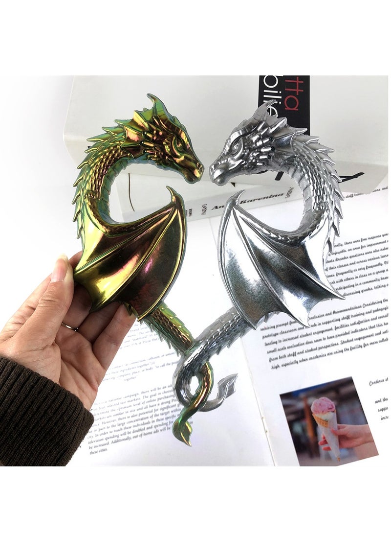 SYOSI 3D Dragon and Sea Turtle Animal Silicone Moulds 2 Pcs 3D Animal Resin Mould Statue Making Epoxy Casting Mould for Wall Hanging Pendant Home Office Craft Ornament  - Image 2