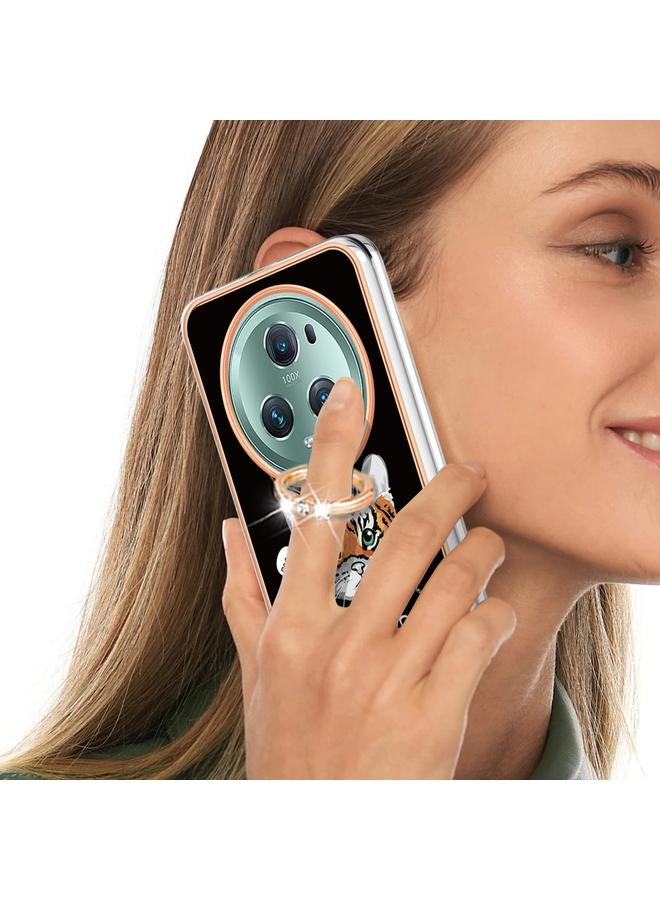 erorex Case For Honor Magic5 Pro Electroplating Dual-side IMD Phone Case with Ring Holder - Image 5