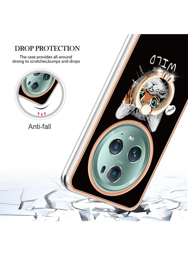 erorex Case For Honor Magic5 Pro Electroplating Dual-side IMD Phone Case with Ring Holder - Image 4