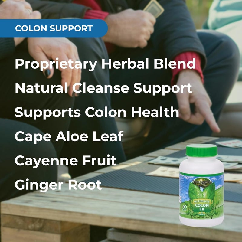 Youngevity Ultimate Colon FX  Proprietary Herbal Blend for Natural Colon Cleansing and Digestive Health Support  90 Capsules Pack of 1 - Image 4