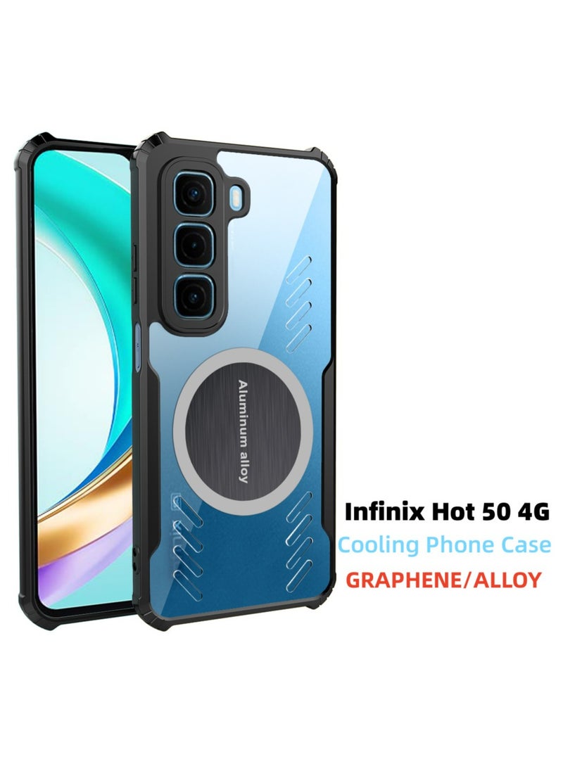 Fankalo Phone Case for Infinix Hot 50 4G Magnetic Suction Car Phone Case with Cooling and Anti Drop Function  - Image 1