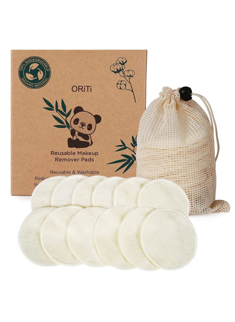 12-Piece Makeup Remover Pads Reusable