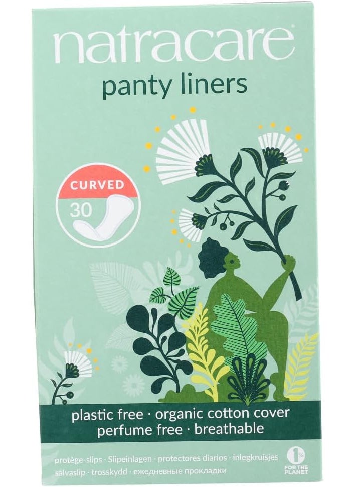 NATRACARE - Natracare Panty Liners Curved 30 Count (2 Pack) - Image 1