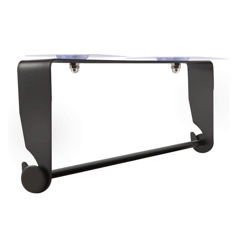 PHUNAYA Under Cabinet Paper Towel Holder Wall Mount for Home KitchenStainless Steel for Large RollsBlack