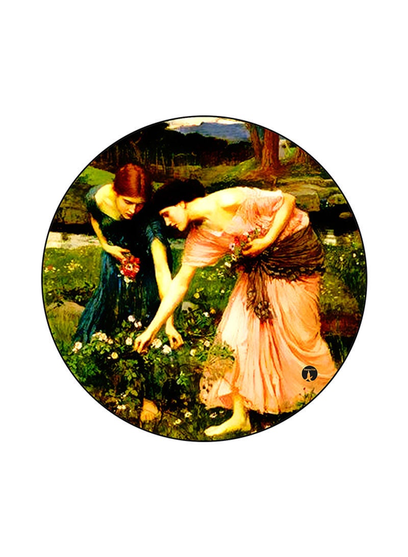 RKN Vintage Art Round Mouse Pad Multicolour