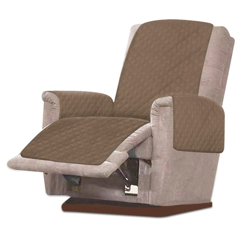 Dandelionsky Recliner Chair Cover Waterproof Furniture Protector Slip Nonslip Recliner Cover 1 Seater Chair Sofa Slipcover Armchair Furniture Protector Couch for Pets Kids camel