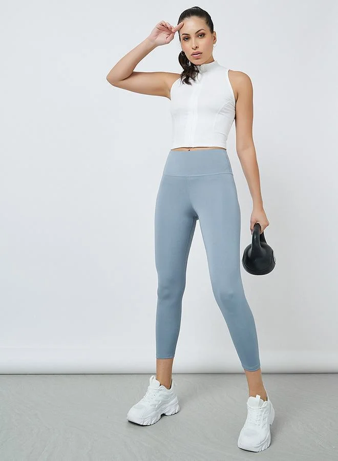Styli Extra Broad Waistband Stitch Detail 7/8 Leggings