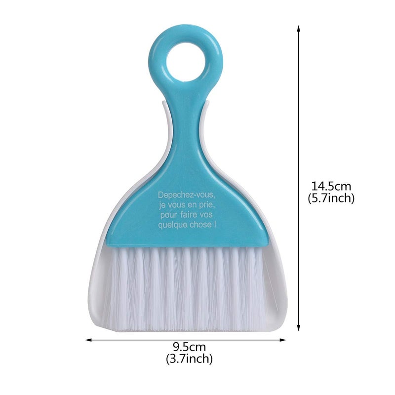 Saim 2 Pcs Mini Dustpan Set Brush for Table Whisk Brooms Small Dustpan Broom Set Mini Dust Pans with Brush Tiny Cleaning Table Sweep - Image 2