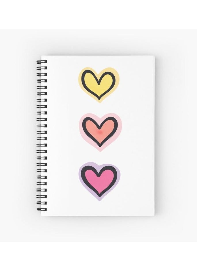 LOUD UNIVERSE Hearts Notebook Spiral Hardcover Notebook 