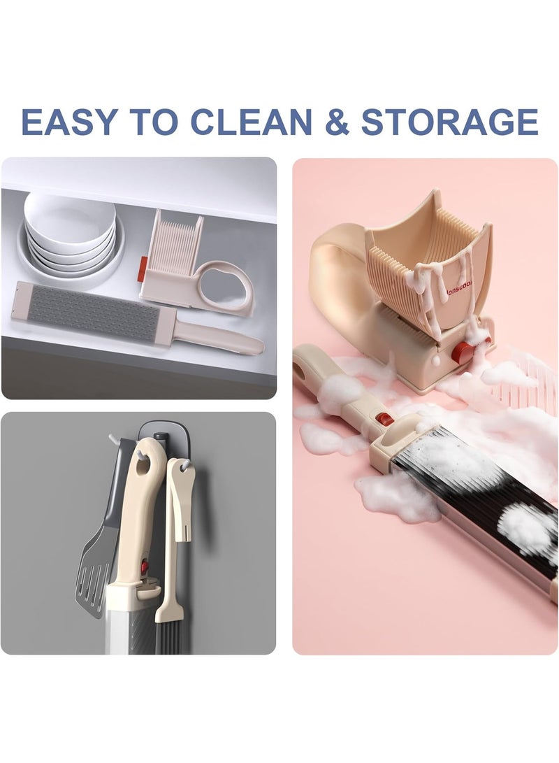 Bukela Fresh Meat Slicer with Steady Grip, Manual Fresh Meat Cutter, Meal Prep Ideas, Adjustable Thickness 2mm or 4mm, 17 Blades get 18 Meat Slices, Meat Cleavers can be Sliced, Striped, Diced - Image 5