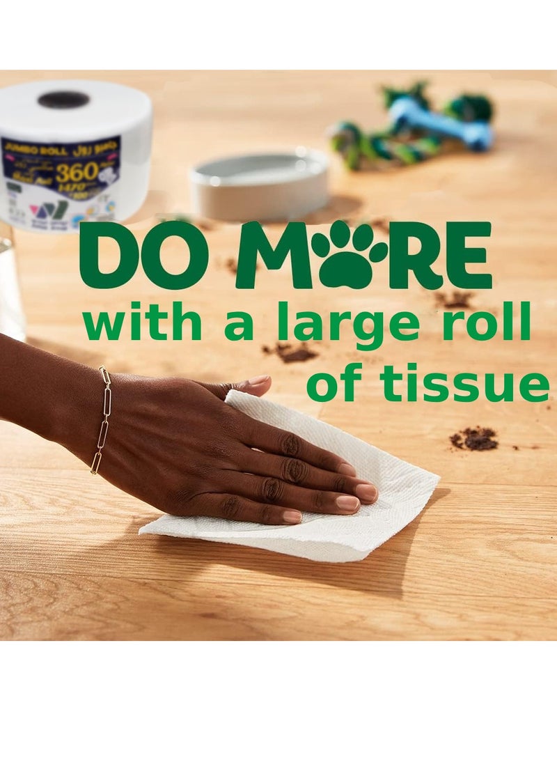 Lotus Alwadi Jumbo Roll Maxi Roll Tissues, 2 Ply, White, 360 m, 1470 meters + 100 meters - Image 3