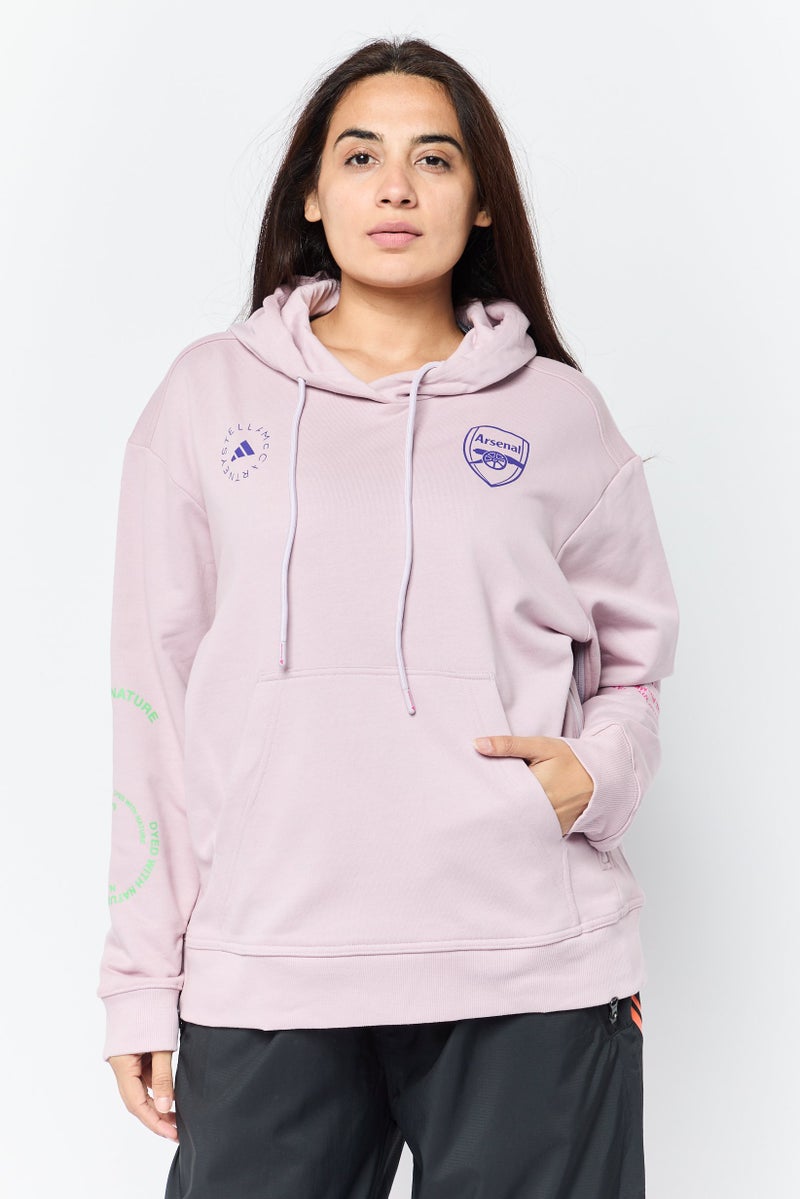 Adidas Adidas by Stella McCartney Women Sportswear Fit Long Sleeves Arsenal Outdoor Hoodie, Mauve  - Image 1