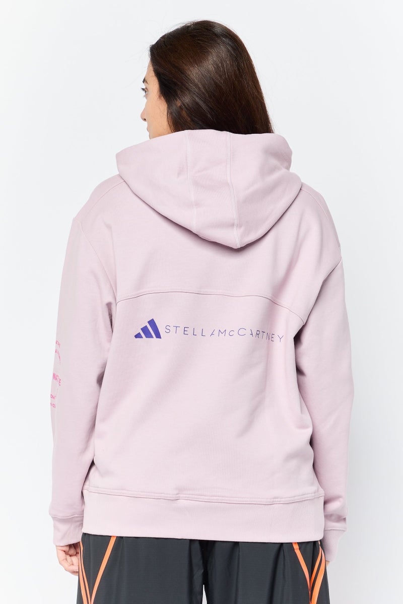 Adidas Adidas by Stella McCartney Women Sportswear Fit Long Sleeves Arsenal Outdoor Hoodie, Mauve  - Image 4