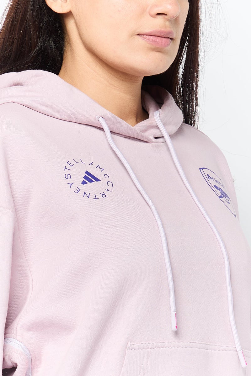 Adidas Adidas by Stella McCartney Women Sportswear Fit Long Sleeves Arsenal Outdoor Hoodie, Mauve  - Image 3