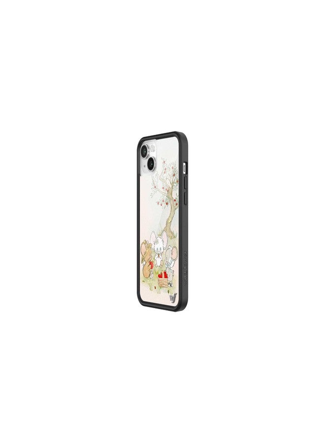 Wildflower Cases - Compatible with Apple iPhone 13/14 | Protective Black Bumper, 4ft Drop Test Certified, Women Owned Small Business | Mice Friends - Animal Dainty Apple Picnic Cute Trendy - Image 2