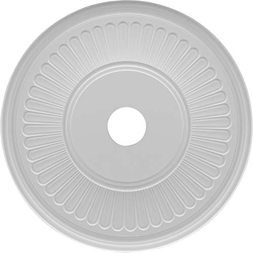 Ekena Millwork CMP22BE Berkshire Thermoformed PVC Ceiling Medallion (Fits Canopies up to 10 1/8"), 22"OD x 3 1/2"ID x 1"P - Image 4