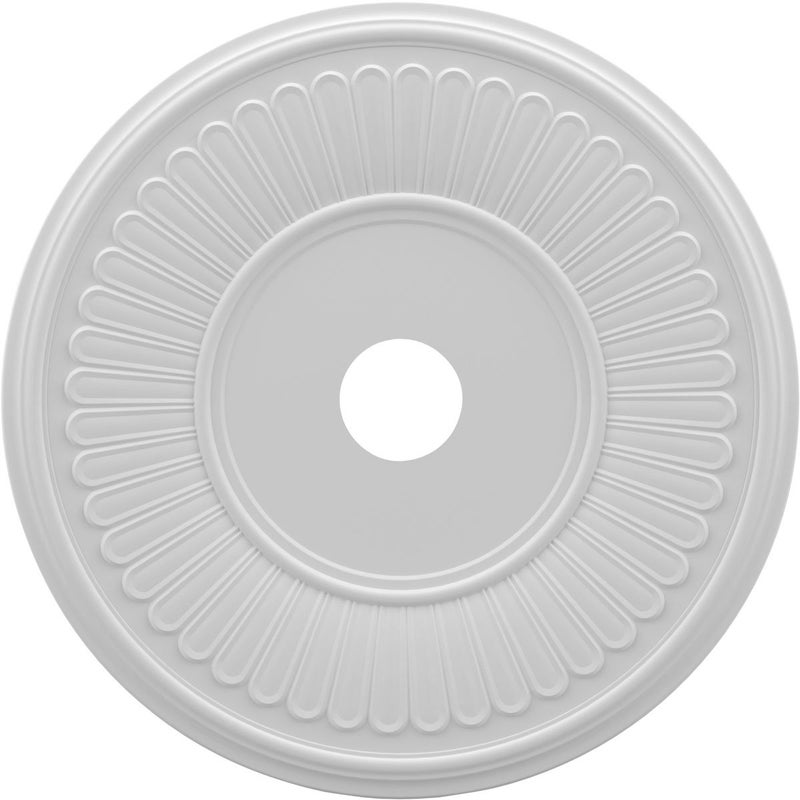 Ekena Millwork CMP22BE Berkshire Thermoformed PVC Ceiling Medallion (Fits Canopies up to 10 1/8"), 22"OD x 3 1/2"ID x 1"P - Image 5