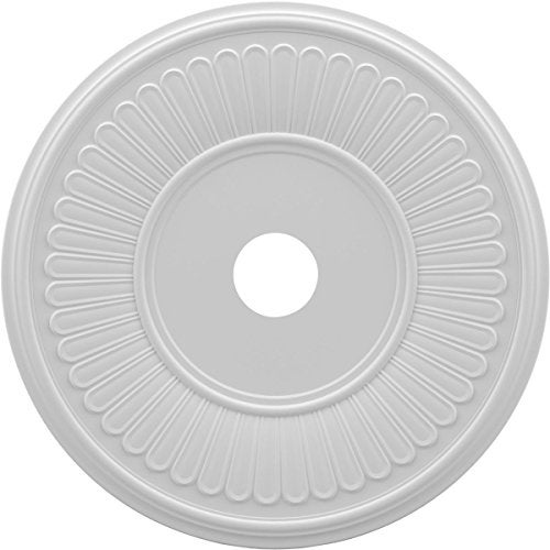 Ekena Millwork CMP22BE Berkshire Thermoformed PVC Ceiling Medallion (Fits Canopies up to 10 1/8"), 22"OD x 3 1/2"ID x 1"P - Image 1