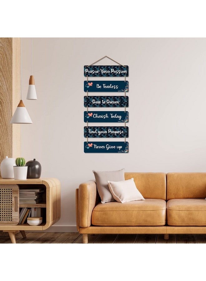 Artvibes Decorative Wall Hanging Wooden Art Decoration item for Living Room | Bedroom | Home Decor | Gifts | Quotes Decor Item | Wall Art For Hall | Mdf Wall Decoration, Set of 6(WH_3246N) - Image 3