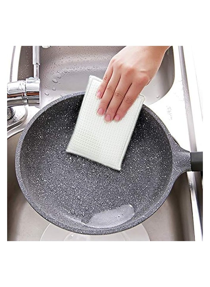 Natural Bamboo Sponges Kitchen Cleaning Sponges Dish Sponges Reusable Dish Washing Sponges Super Absorbent 10 Packs