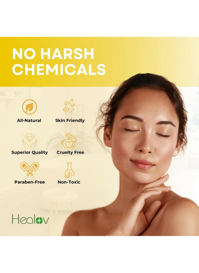 Herblov - Sulfur Face Mask - All Natural Sulfur Facial Clay Mask - Glowing Skincare For Acne, Spots, Oily Skin - Sulfur Acne Cream Absorbs Excess Oil and Unclogs Pores - Kaolin Mask Treatment - Image 1