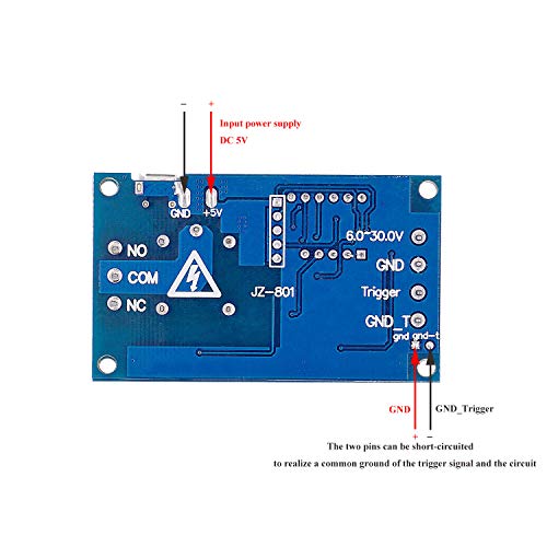 Valefod [2 Pack] DC 6-30V Timer Relay Programmable Delay Relay Module Cycle Timer with LED Display / 5V Micro USB, Smart Home Controller - Image 3