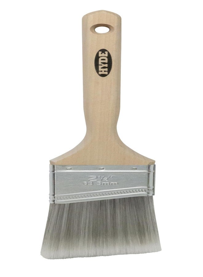 Hyde Millenium Angled Sash Paint Brush, Flat, Soft, Flexible Polyester SRT with Wood Handle, 2 1/2 Inch, 47372 - Image 4