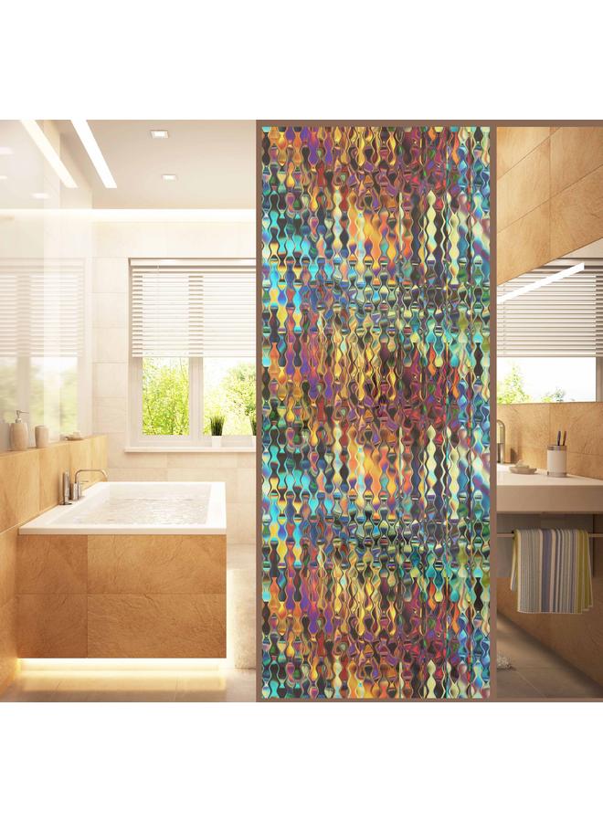 Bluejw 3D Anti-scratch Glue-free Electrostatic Privacy Glass Stickers Shading Stickers Bathroom Glass Door Stickers 120cm * 58cm - Image 1