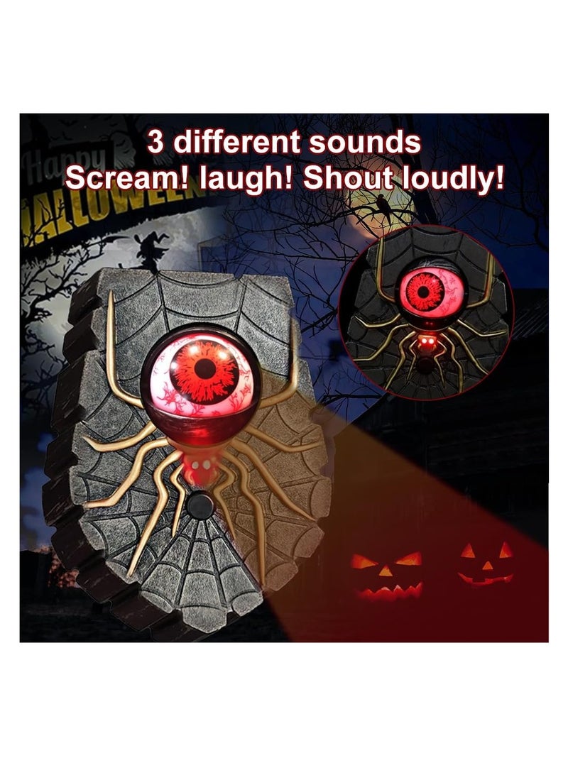 Halloween Doorbell, Halloween Eyeball Doorbell, Animated Eyeball Doorbells,Halloweens Door Decorations with Spooky Sound and Light Up Eyeballs,Door Decorations Party DoorbellProp for Halloweens - Image 4