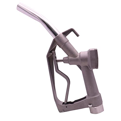 PANCYCW 34 Inch NPT Manual Fuel Nozzle with Hook And Swivel Max Flow Rate 24 GPM 50 PSI for Manual Electric Fuel Pumps Nozzle 1 InchesOD25mm Curved Spout Used For Diesel Gasoline Oil Biodiesel - Image 1