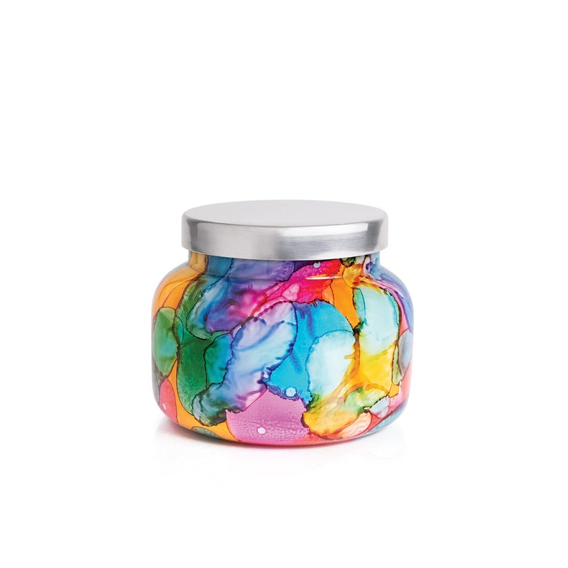 Capri Blue Volcano Candle  Rainbow Watercolor Signature Glass Jar Candle  Luxury Aromatherapy Candle  Tropical Fruits  Sugared Citrus Candle 19 Oz - Image 1