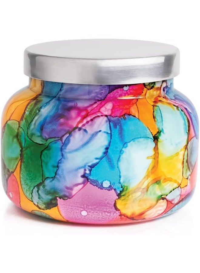 Capri Blue Volcano Candle  Rainbow Watercolor Signature Glass Jar Candle  Luxury Aromatherapy Candle  Tropical Fruits  Sugared Citrus Candle 19 Oz - Image 3