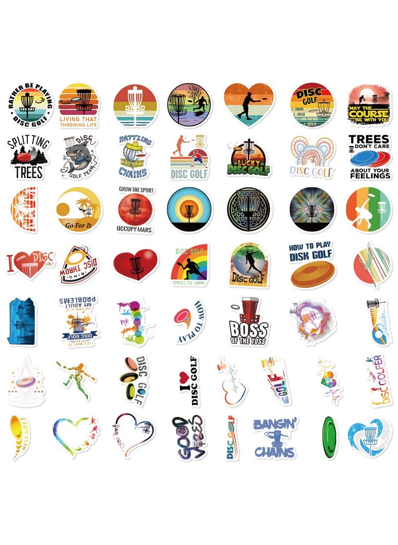 Generic - 100 Pcs Disc Golf Stickers Physical DIY Funny Stickers for Decoration Water Bottle Waterproof Vinyl Decor Skateboard Laptop Phone Case Durable Decals for Teens Girls Boys - Image 1