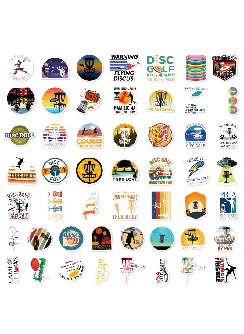 Generic - 100 Pcs Disc Golf Stickers Physical DIY Funny Stickers for Decoration Water Bottle Waterproof Vinyl Decor Skateboard Laptop Phone Case Durable Decals for Teens Girls Boys - Image 1