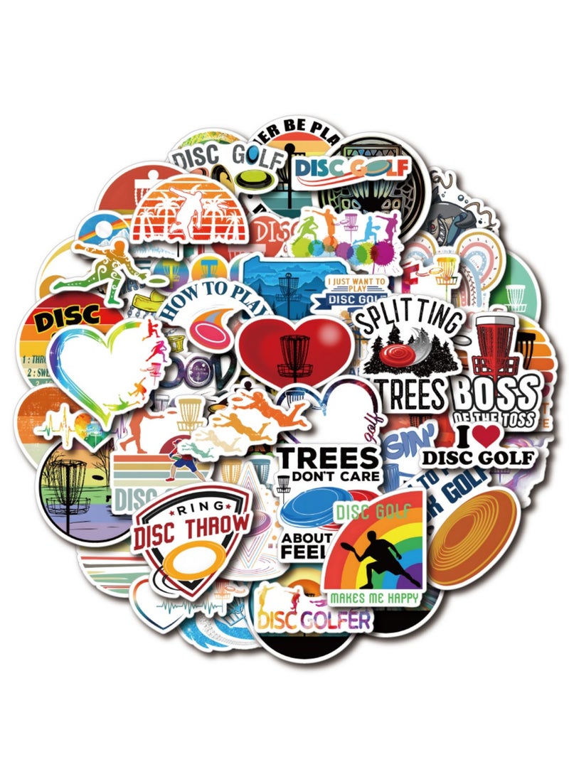 Generic - 100 Pcs Disc Golf Stickers Physical DIY Funny Stickers for Decoration Water Bottle Waterproof Vinyl Decor Skateboard Laptop Phone Case Durable Decals for Teens Girls Boys - Image 1