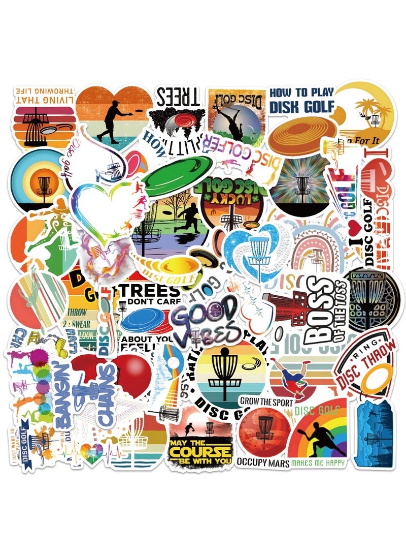 Generic - 100 Pcs Disc Golf Stickers Physical DIY Funny Stickers for Decoration Water Bottle Waterproof Vinyl Decor Skateboard Laptop Phone Case Durable Decals for Teens Girls Boys - Image 1