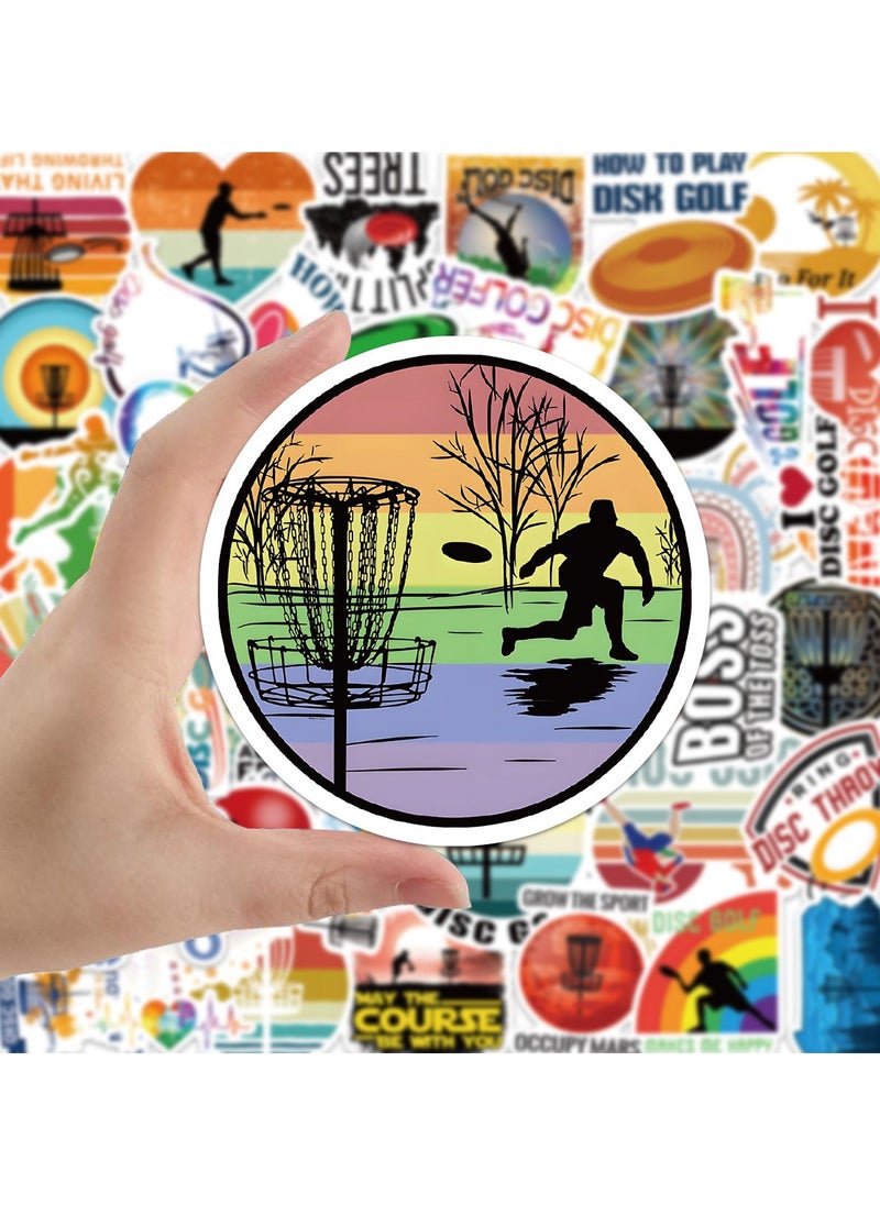 Generic - 100 Pcs Disc Golf Stickers Physical DIY Funny Stickers for Decoration Water Bottle Waterproof Vinyl Decor Skateboard Laptop Phone Case Durable Decals for Teens Girls Boys - Image 1
