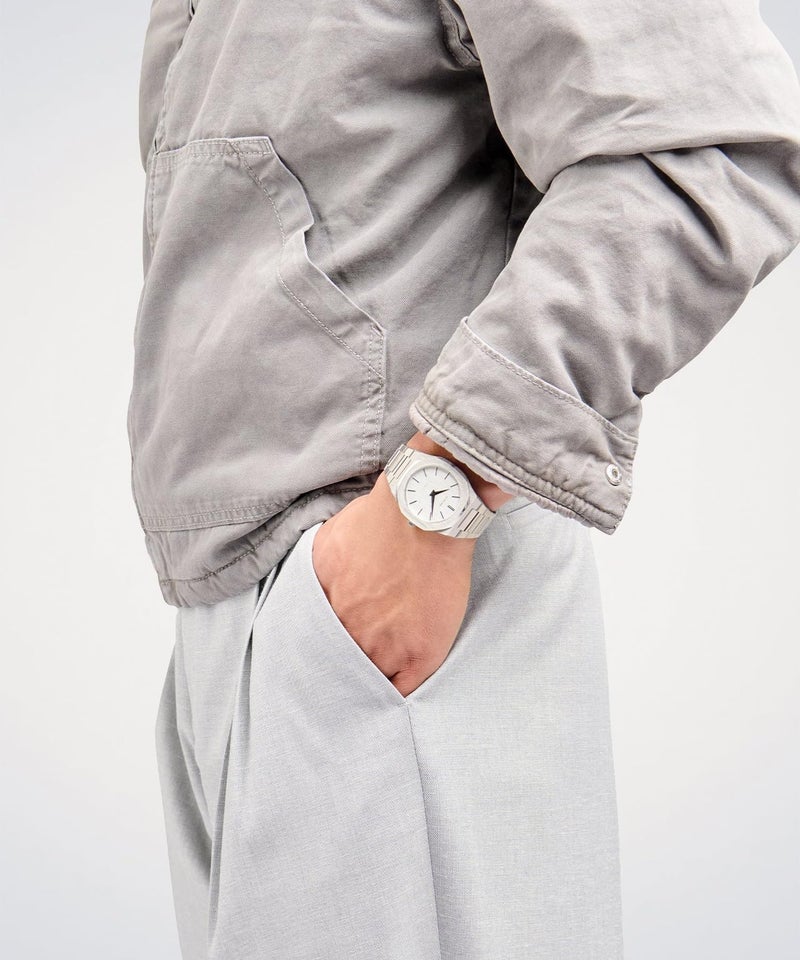D1 Milano Ultra Thin Unisex Luxury Watch, Stainless Steel Case, Quartz Movement, Stainless Steel Strap, 50M Water Resistant Timepiece, Silver Dial, 2 Years Warranty - UTBJ23 - Image 5