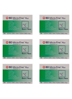BD 6 Pack Micro PD Insulin Pen Needles - Fine Plus, 32g x 44mm, 600 Count 