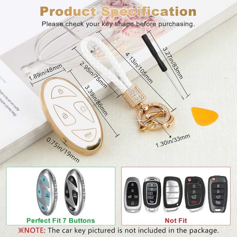 PIFOOG Bling Key Fob Cover for Hyundai - Image 2