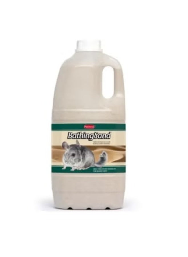 Padovan Bathing Sand 2L – Natural Hygienic Bath Sand for Chinchillas, Hamsters & Small Rodents - Image 1