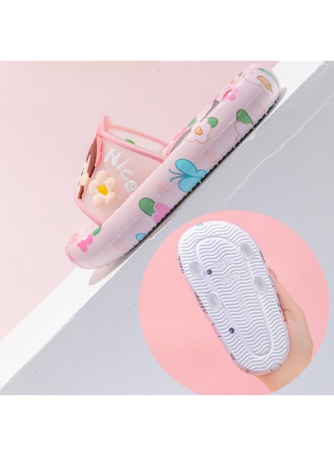 Girls Slippers with Cute Cartoon Print Non slip Indoor and Outdoor For Toddler - Image 2