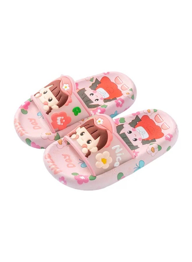 Girls Slippers with Cute Cartoon Print Non slip Indoor and Outdoor For Toddler - Image 3