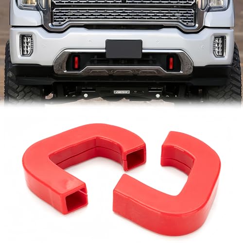 TOPVOP auto Tow Hooks Covers Fits for GMC Sierra 1500 2019-2025,Vertical Tow Hooks Covers for GMC Sierra 1500 Accessories 2019-2024 (Red) - Image 1
